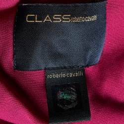 Class by Roberto Cavalli Pink Jersey Peplum Top M