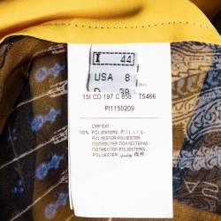 Class by Roberto Cavalli Yellow Crepe & Silk Paneled Blouse M