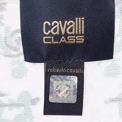 Class by Roberto Cavalli White Print Crepe Loose Fitted Blouse L