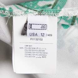Class by Roberto Cavalli White Print Crepe Loose Fitted Blouse L