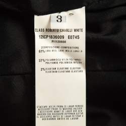 Class by Roberto Cavalli Light Beige Wool Blend Front Tie Jacket S