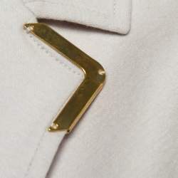 Class by Roberto Cavalli Light Beige Wool Blend Front Tie Jacket S