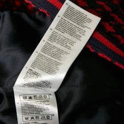 Claudie Pierlot Red/Blue Houndstooth Tweed Jacket M