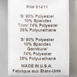 مملوكة مسبقًا فستان كلوفر كانيون بجرسي مخطط أبيض/أسود بديكون مقاس صغير (إكس سمول)