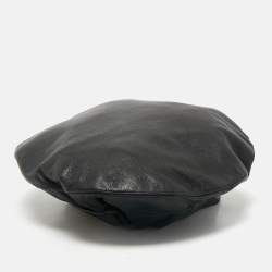 Clyde World Black Leather Beret S