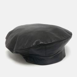 Clyde World Black Leather Beret S