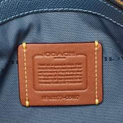 Coach Denim Blue Leather Wyn Wristlet Pouch