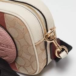 Coach Multicolor Signature Canvas and Leather Dempsey Crossbody Bag