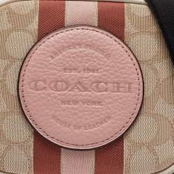 Coach Multicolor Signature Canvas and Leather Dempsey Crossbody Bag