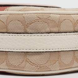 Coach Multicolor Signature Canvas and Leather Dempsey Crossbody Bag