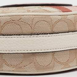 Coach Multicolor Signature Canvas and Leather Dempsey Crossbody Bag