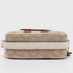 Coach Multicolor Signature Canvas and Leather Dempsey Crossbody Bag