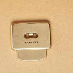 Pre Owned Coach Tan Leather Rogue Top Handle Bag