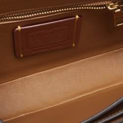 Pre Owned Coach Tan Leather Rogue Top Handle Bag