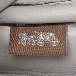 Pre Owned Coach Silver Leather Tabby Pillow 18 Top Handle Bag