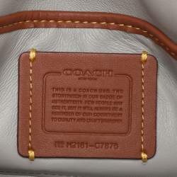 Pre Owned Coach Silver Leather Tabby Pillow 18 Top Handle Bag
