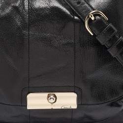 Coach Black Glossy Leather Kristin Shoulder Bag