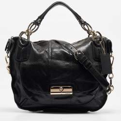 Coach Black Glossy Leather Kristin Shoulder Bag