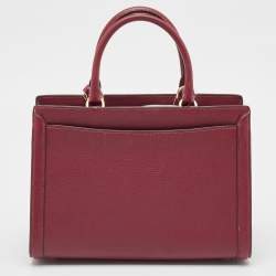 Coach Burgundy Leather Zoe Carryall Tote
