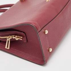 Coach Burgundy Leather Zoe Carryall Tote
