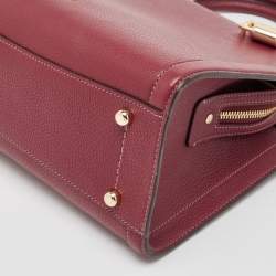 Coach Burgundy Leather Zoe Carryall Tote