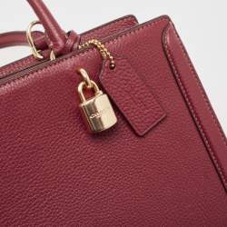 Coach Burgundy Leather Zoe Carryall Tote