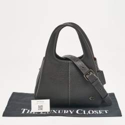 Pre Owned Coach Black Leather Lana 23 Bucket Bag