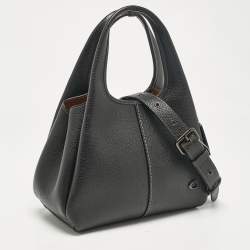 Pre Owned Coach Black Leather Lana 23 Bucket Bag
