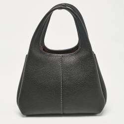 Pre Owned Coach Black Leather Lana 23 Bucket Bag