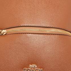 Coach Brown Signature Coated Canvas and Leather Jordyn Backpack
