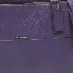 Coach Purple Leather Large Borough Tote