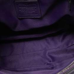 Coach Purple Leather Large Borough Tote