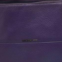 Coach Purple Leather Large Borough Tote