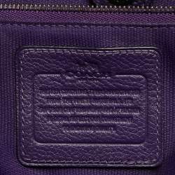 Coach Purple Leather Large Borough Tote