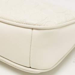 Coach White Signature Leather Nolita Pochette Bag