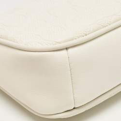 Coach White Signature Leather Nolita Pochette Bag