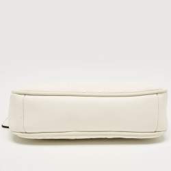 Coach White Signature Leather Nolita Pochette Bag