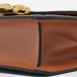 Pre Owned Coach Tri Color Signature Canvas and Leather Tabby 26 Shoulder Bag