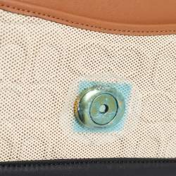 Pre Owned Coach Tri Color Signature Canvas and Leather Tabby 26 Shoulder Bag