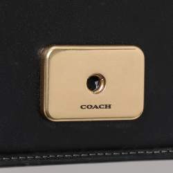 Coach Black Leather Bandit Flap Bag