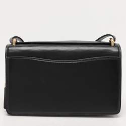 Coach Black Leather Bandit Flap Bag