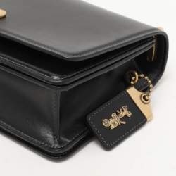Coach Black Leather Bandit Flap Bag