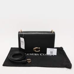 Coach Black Leather Bandit Flap Bag