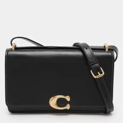 Coach Black Leather Bandit Flap Bag