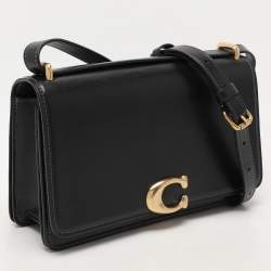 Coach Black Leather Bandit Flap Bag