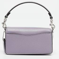 Pre Owned Coach Purple Leather Tabby 12 Crossbody Bag