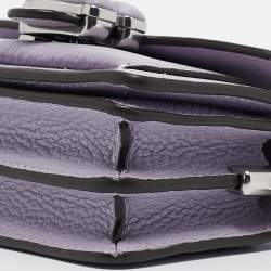 Pre Owned Coach Purple Leather Tabby 12 Crossbody Bag
