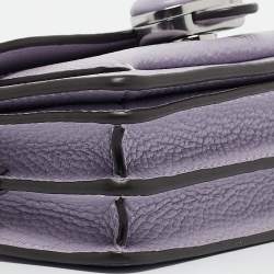 Pre Owned Coach Purple Leather Tabby 12 Crossbody Bag