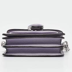 Pre Owned Coach Purple Leather Tabby 12 Crossbody Bag