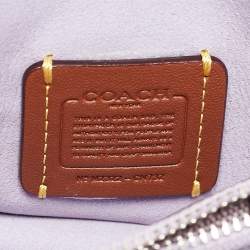 Pre Owned Coach Purple Leather Tabby 12 Crossbody Bag